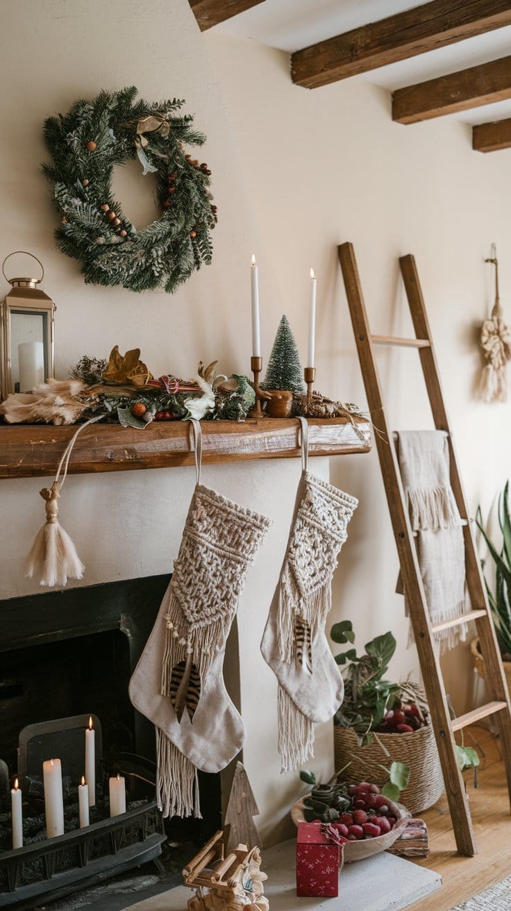 boho christmas decor ideas (29)