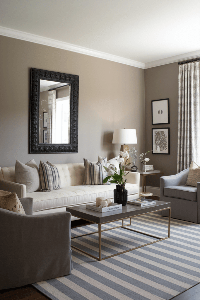 Grey and Beige Living Room Ideas (37)