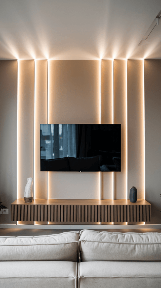 20 Modern TV Wall Ideas To Elevate Your Living Room - The Savvy Folks