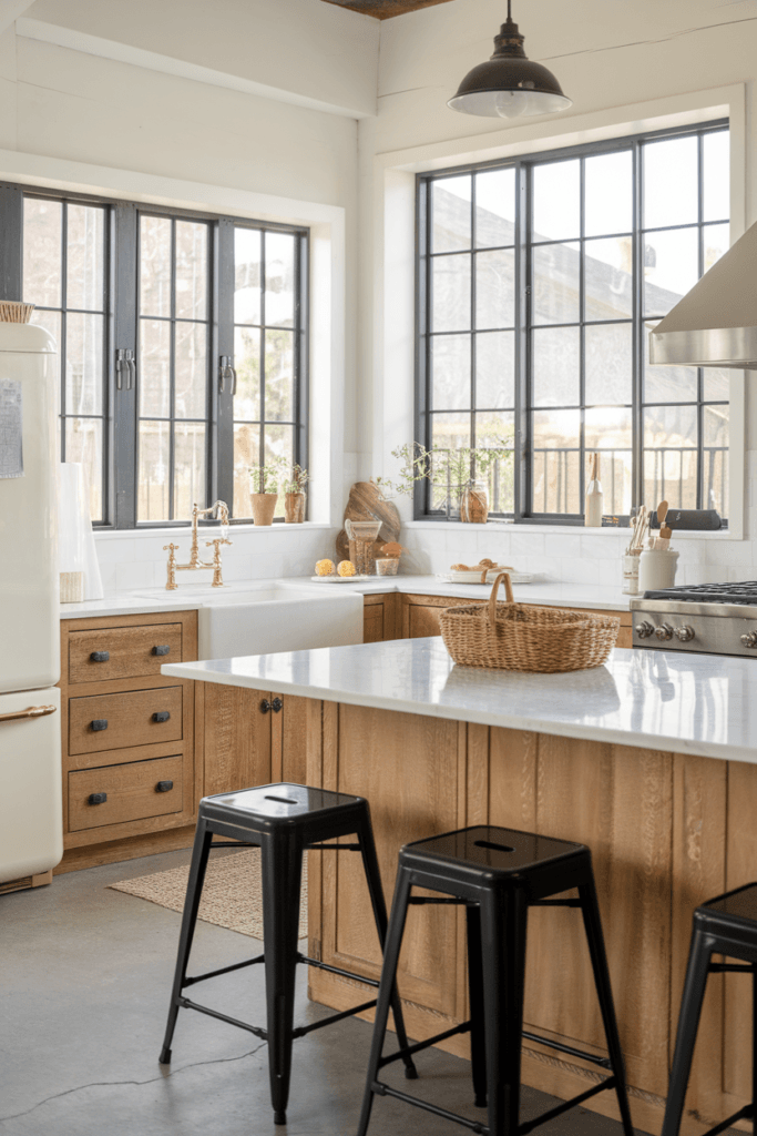 Rustic Modern Farmhouse Kitchen (46)