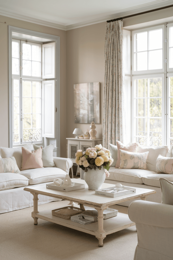 french cottage living room ideas