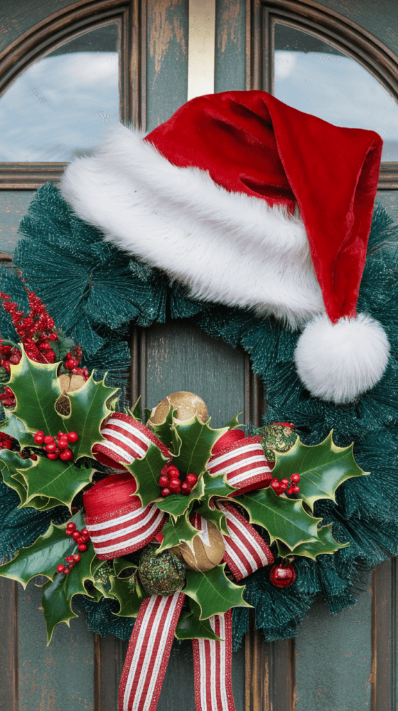 christmas door wreath ideas (53)