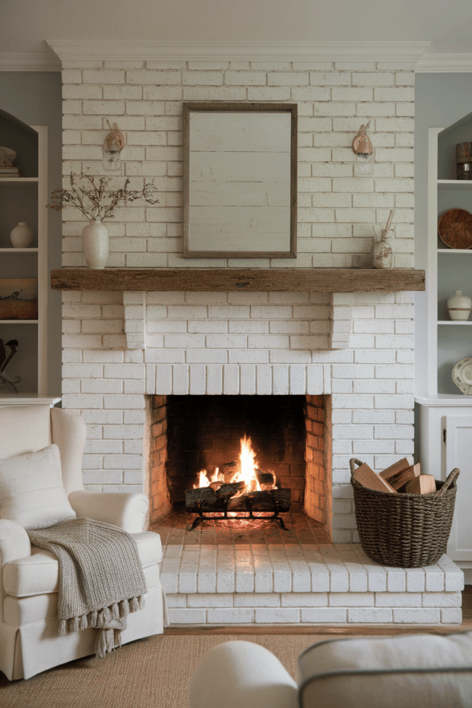 rustic farmhouse fireplace ideas (53)