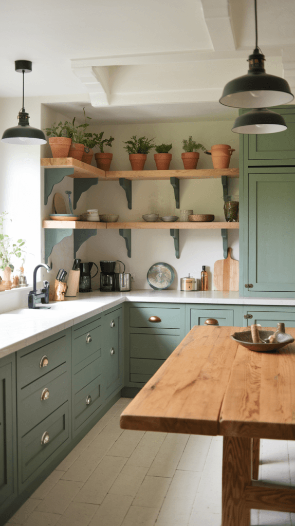 sage green kitchen ideas (49)