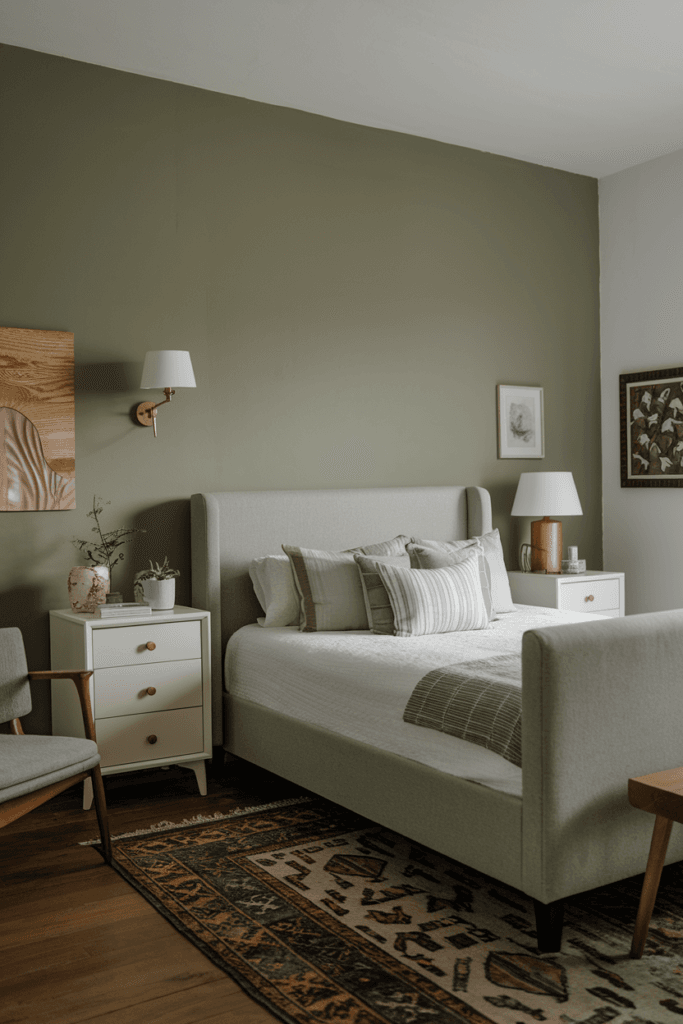 Sage Green and Grey Bedroom Ideas (4)