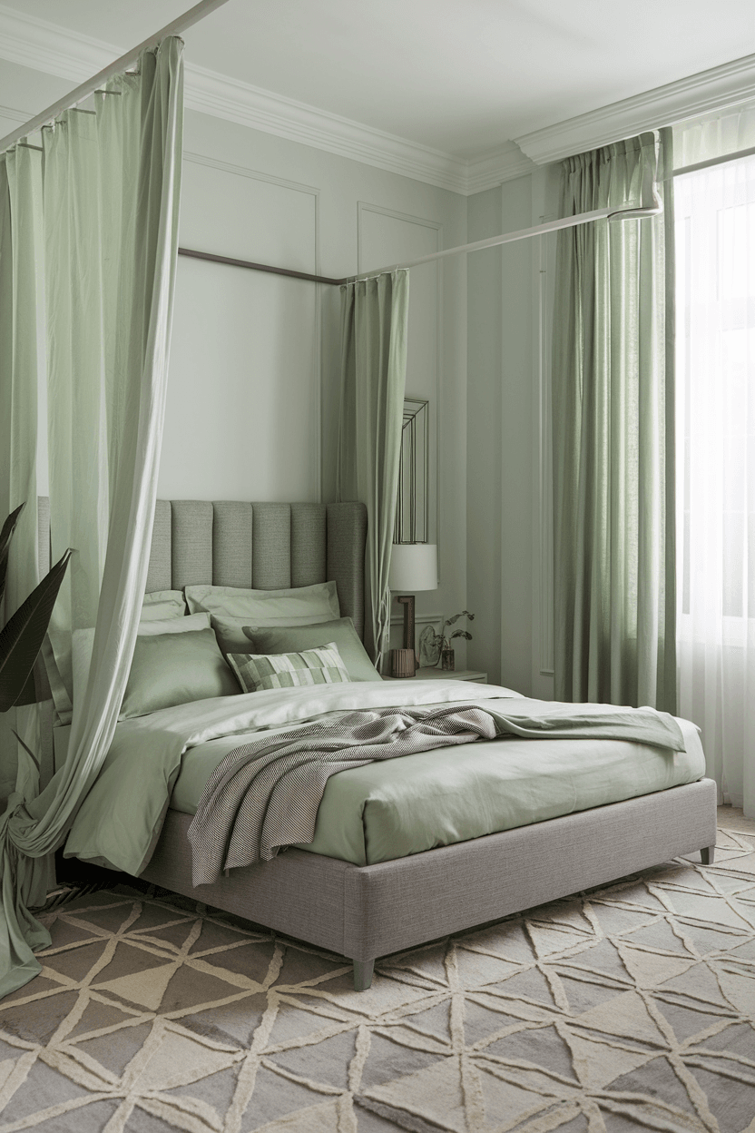 20 Stunning Sage Green And Grey Bedroom Ideas For A Serene Space - The Savvy Folks