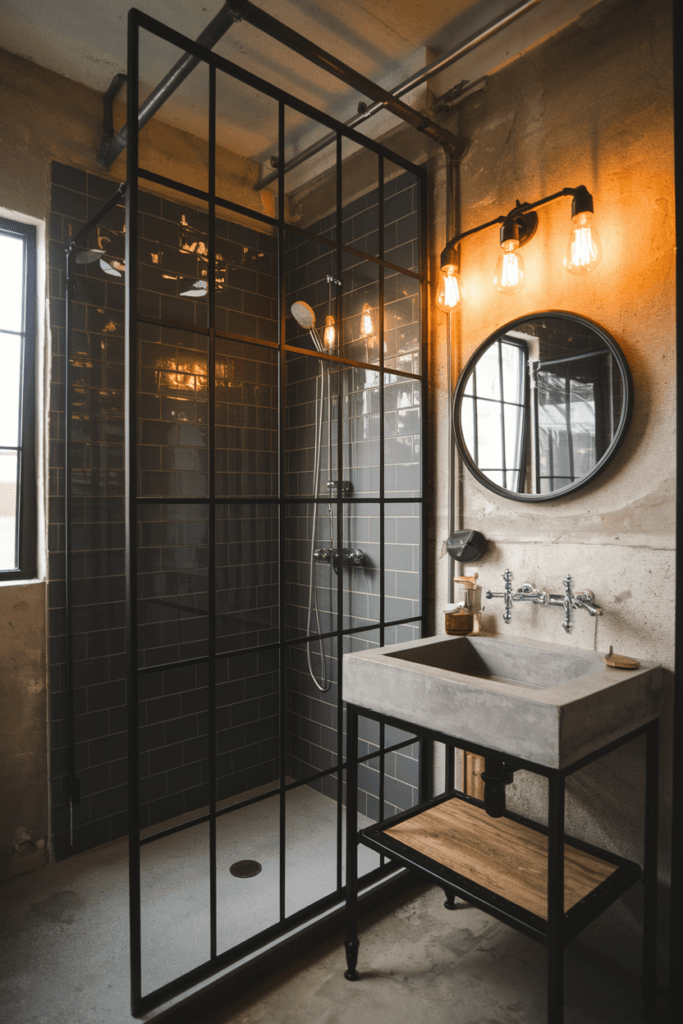 dark modern bathroom ideas (38)