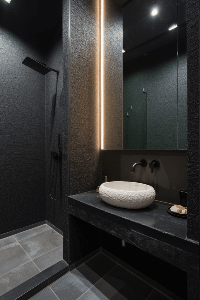 dark modern bathroom ideas (44)