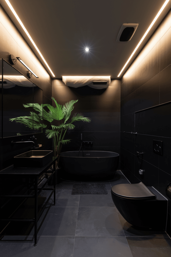 dark modern bathroom ideas (45)