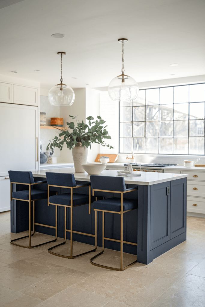 navy and white kitchen design ideas (56)