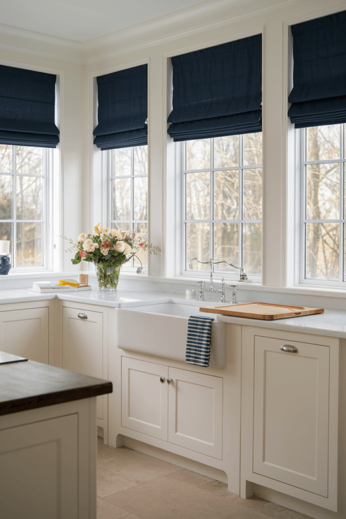 navy and white kitchen design ideas (59)