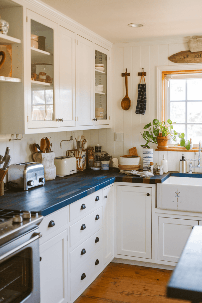 navy and white kitchen design ideas (69)