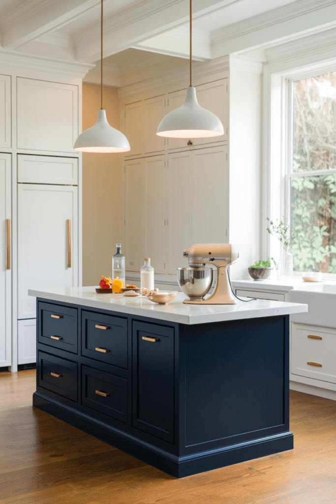 navy and white kitchen design ideas (74)