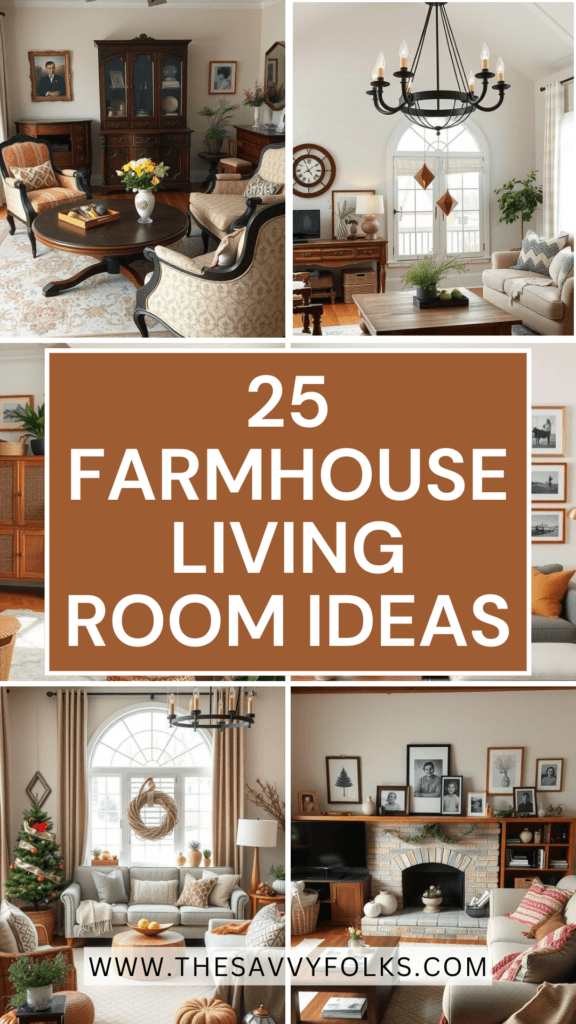 25 Farmhouse Living Room Ideas