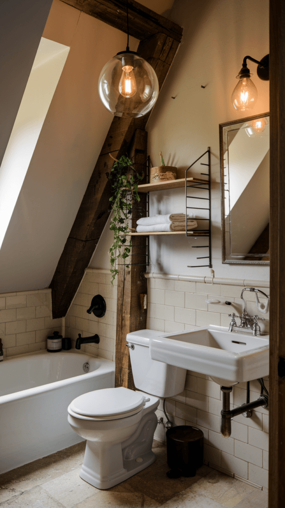 25+ Brilliant Attic Bathroom Ideas to Maximize Style and Space 28 Attic Bathroom Ideas (104)