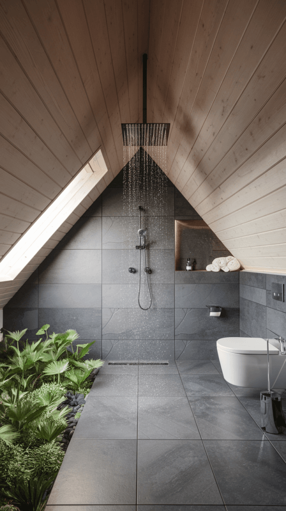 25+ Brilliant Attic Bathroom Ideas to Maximize Style and Space 19 Attic Bathroom Ideas (66)